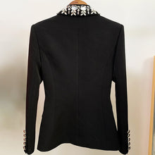 Load image into Gallery viewer, PORTEA Crystal Collar Blazer

