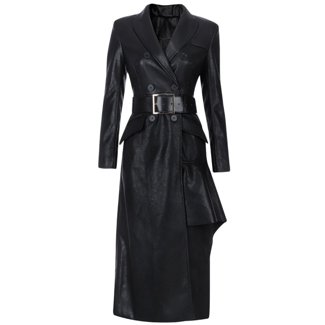 PINUS PU Long Dress