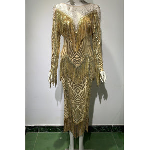 PITYRO Tassel Midi Dress