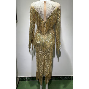 PITYRO Tassel Midi Dress
