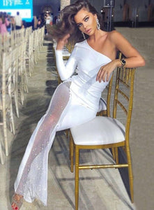 PARKINSONIA WHITE Bandage Jumpsuit
