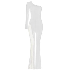 PARKINSONIA WHITE Bandage Jumpsuit