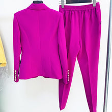Load image into Gallery viewer, RUE PURPLE Blazer Pants Set
