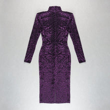 Load image into Gallery viewer, PSILOTUM Velvet Midi Dress
