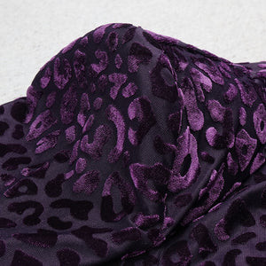 PSILOTUM Velvet Midi Dress