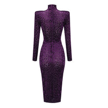 Load image into Gallery viewer, PSILOTUM Velvet Midi Dress
