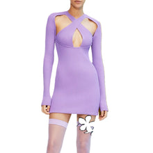 Load image into Gallery viewer, QUERCUS Cut-out Mini Bandage Dress
