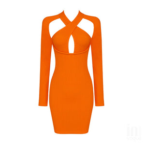QUERCUS Cut-out Mini Bandage Dress