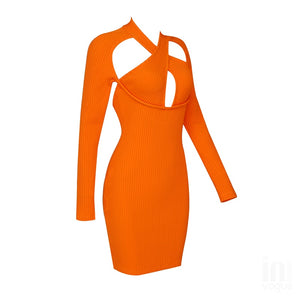 QUERCUS Cut-out Mini Bandage Dress