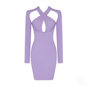 QUERCUS Cut-out Mini Bandage Dress