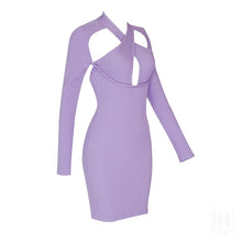 Load image into Gallery viewer, QUERCUS Cut-out Mini Bandage Dress
