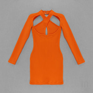 QUERCUS Cut-out Mini Bandage Dress