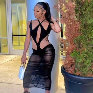 QUAMOCIT Designer Inspired Bandage Midi