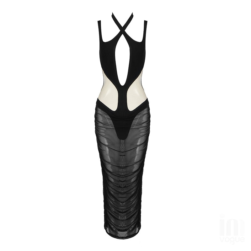 QUAMOCIT Designer Inspired Bandage Midi