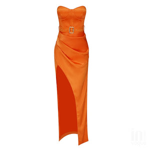 RAMONDA Long Slit Ankle Dress