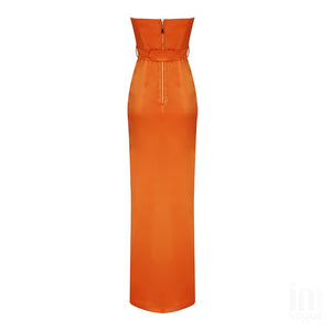 RAMONDA Long Slit Ankle Dress