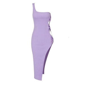 RAPHIA Bandage Midi Side Slit