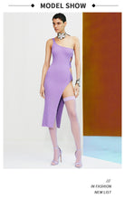 Load image into Gallery viewer, RAPHIA Bandage Midi Side Slit
