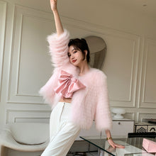 Load image into Gallery viewer, RHISALIS Bowknot Furr Coat
