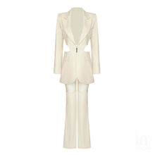 Load image into Gallery viewer, RUELLIA Blazer Mesh Pants Set
