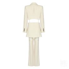 Load image into Gallery viewer, RUELLIA Blazer Mesh Pants Set
