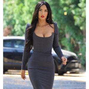RUSCHIA Midi Bandage Dress