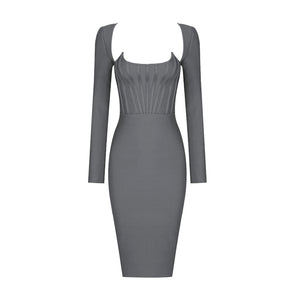 RUSCHIA Midi Bandage Dress