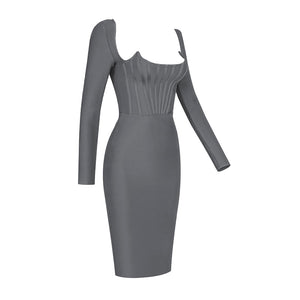 RUSCHIA Midi Bandage Dress