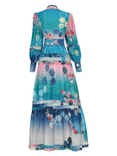 Load image into Gallery viewer, SADLERIA Lantern Sleeve Long Dress
