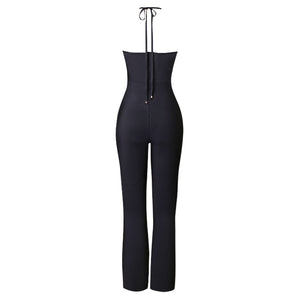 SEMELE Backless V-Neck Jumpsuit