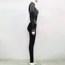 Load image into Gallery viewer, SCILLA Mesh Crystal Jumpsuit
