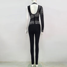 Load image into Gallery viewer, SCILLA Mesh Crystal Jumpsuit
