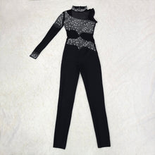 Load image into Gallery viewer, SCILLA Mesh Crystal Jumpsuit
