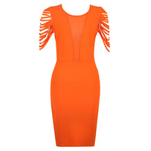 Load image into Gallery viewer, SIMMONDSIA Bandage Tassel Sleeve Midi
