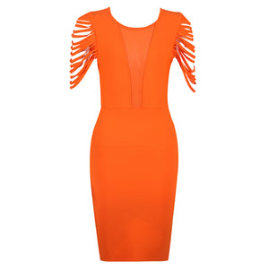 SIMMONDSIA Bandage Tassel Sleeve Midi