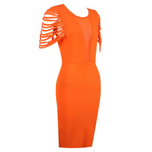 Load image into Gallery viewer, SIMMONDSIA Bandage Tassel Sleeve Midi
