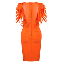 Load image into Gallery viewer, SIMMONDSIA Bandage Tassel Sleeve Midi
