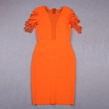 Load image into Gallery viewer, SIMMONDSIA Bandage Tassel Sleeve Midi
