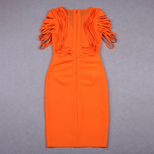 SIMMONDSIA Bandage Tassel Sleeve Midi