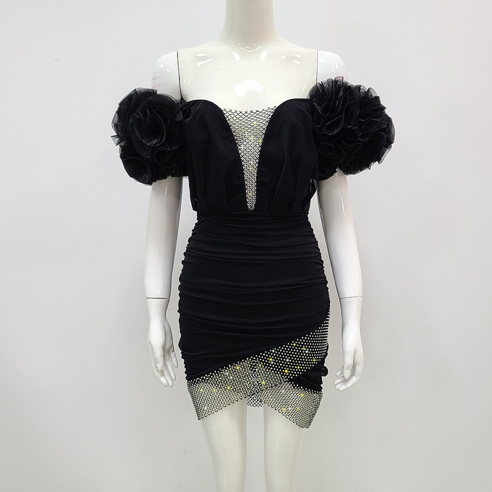 SINOJACKIA Mini Off Shoulder Dress