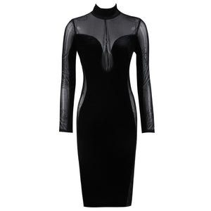 SOLLYA Mesh Velvet Midi