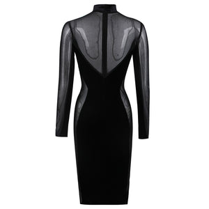 SOLLYA Mesh Velvet Midi