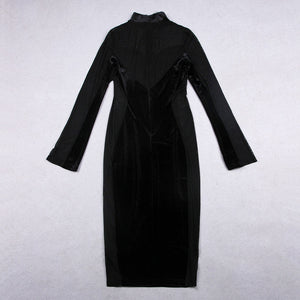 SOLLYA Mesh Velvet Midi