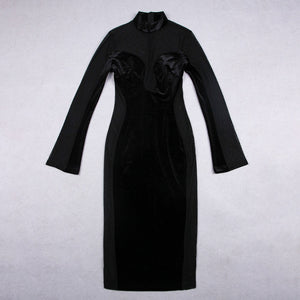 SOLLYA Mesh Velvet Midi