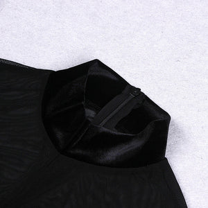 SOLLYA Mesh Velvet Midi