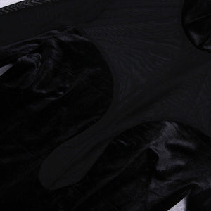 SOLLYA Mesh Velvet Midi