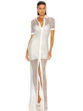 Load image into Gallery viewer, THYMUS Crystal Mesh Long Dress
