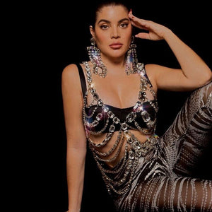 TEMPLETONIA Crystal Chain Dress
