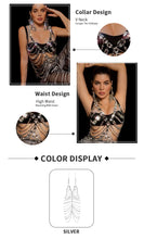 Load image into Gallery viewer, TEMPLETONIA Crystal Chain Dress
