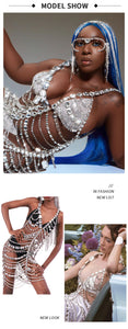 TEMPLETONIA Crystal Chain Dress